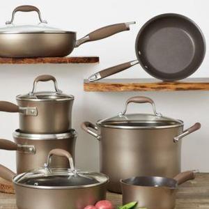 Anolon - Advanced Bronze Hard-Anodized 12-Pc. Cookware Set