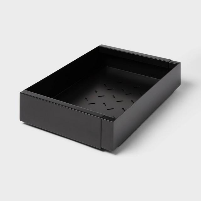 Metal Expandable Pull Out Drawer Adhesive Black - Brightroom™