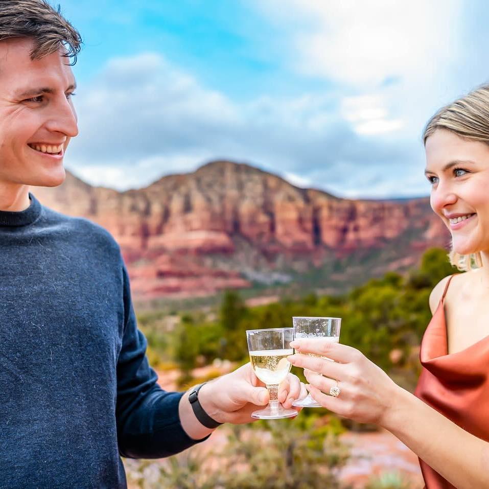 Our engagement shoot in Sedona, Arizona on our 3rd anniversary in 2025!