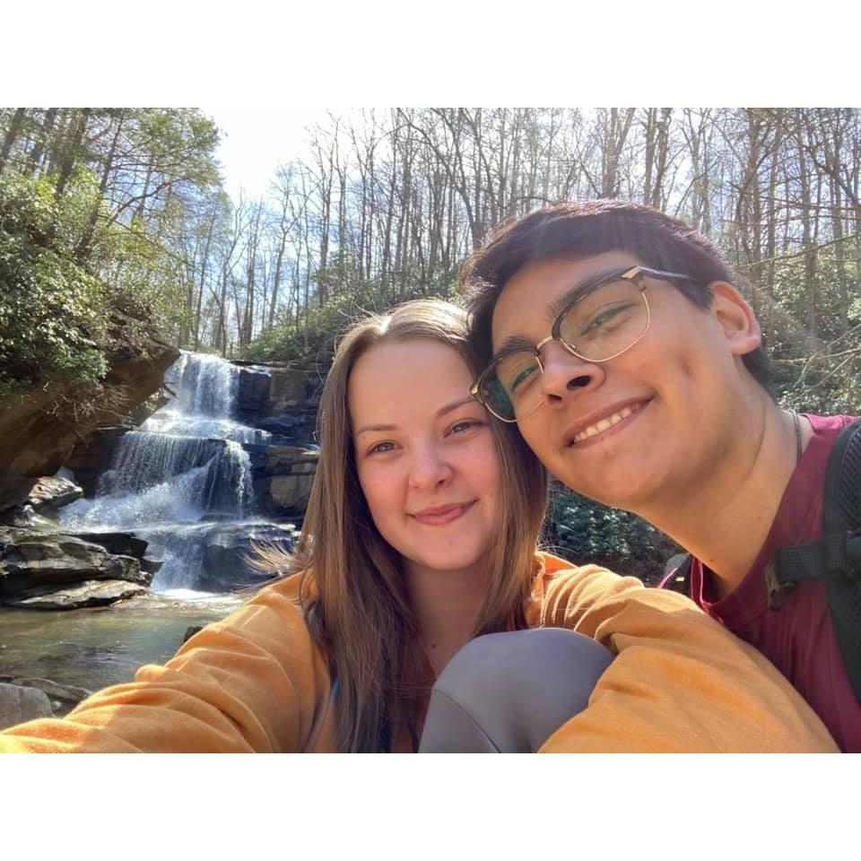 We first visited this waterfall on March 6, 2021. We returned on April 27, 2024 and Christpher proposed!