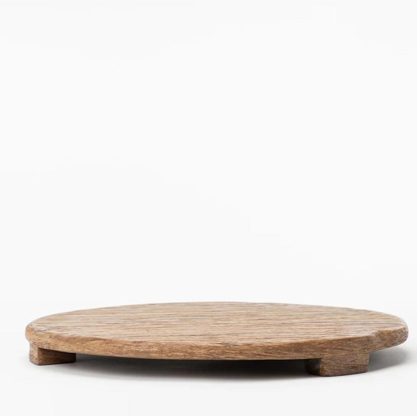 Mango Wood Carved Pedestal (Large)