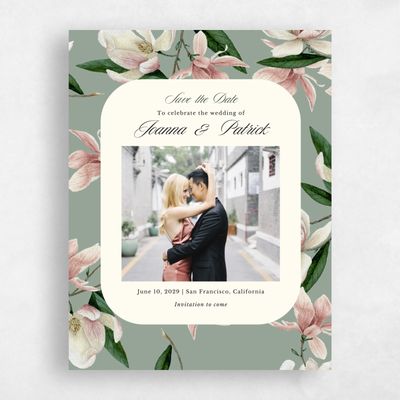 Sage, Green Wedding Save the Date - Gratia Photo