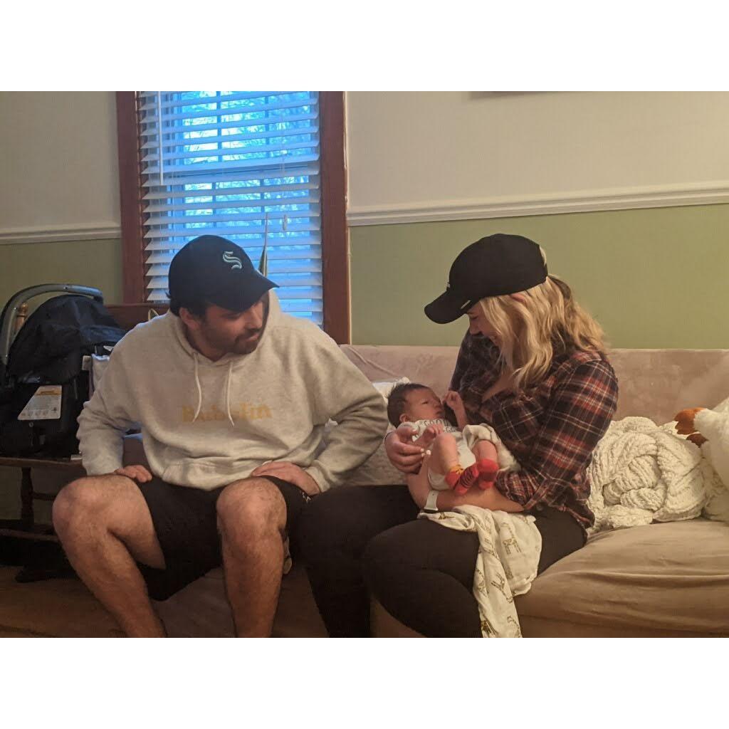 Luke and Jackie's first time meeting Luke's nephew Leo, who will be our ring bearer!
