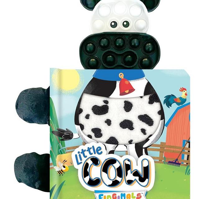 Fidgimals Little Cow Animal Farm Baby Book | Educational Children's Books, Sensory Board Book with Pop It Fidget Toys, Perfect Sensory Toys for ... Baby Books I Your Sensory Fidget Farm Friend