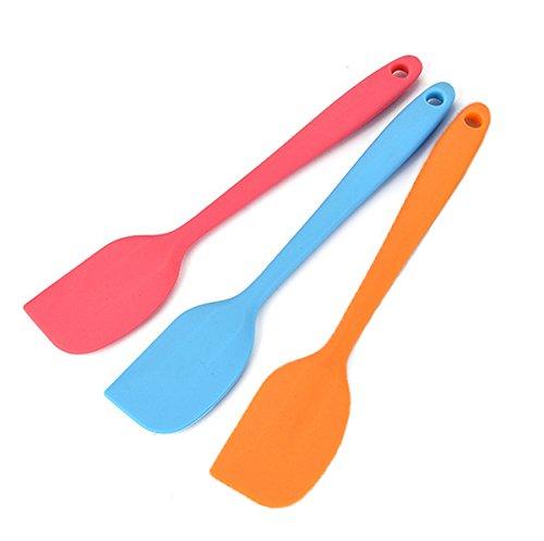 8.5 inch Silicone Spatulas One Piece Design-Heat Resistant Small Spatula for Mixing Cooking Baking, 3 pack
