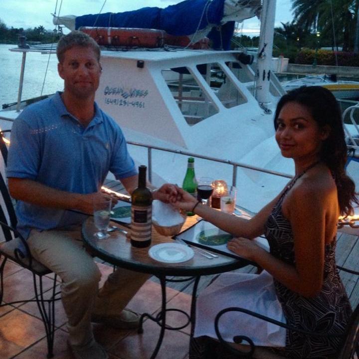 Dinner by the water at Baci Ristorante in Turks & Caicos