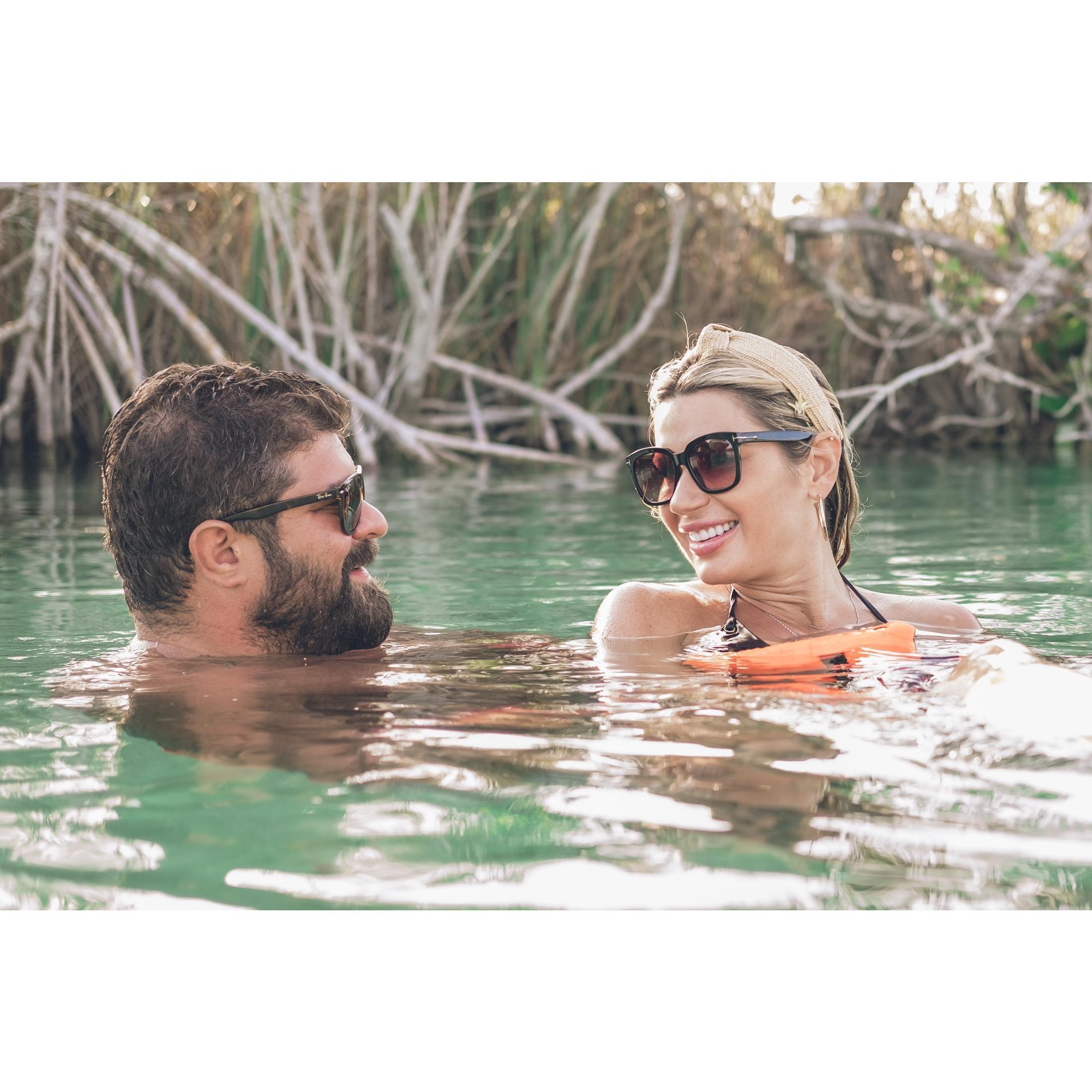 Excursion in Tulum floating through a natural lazy river.