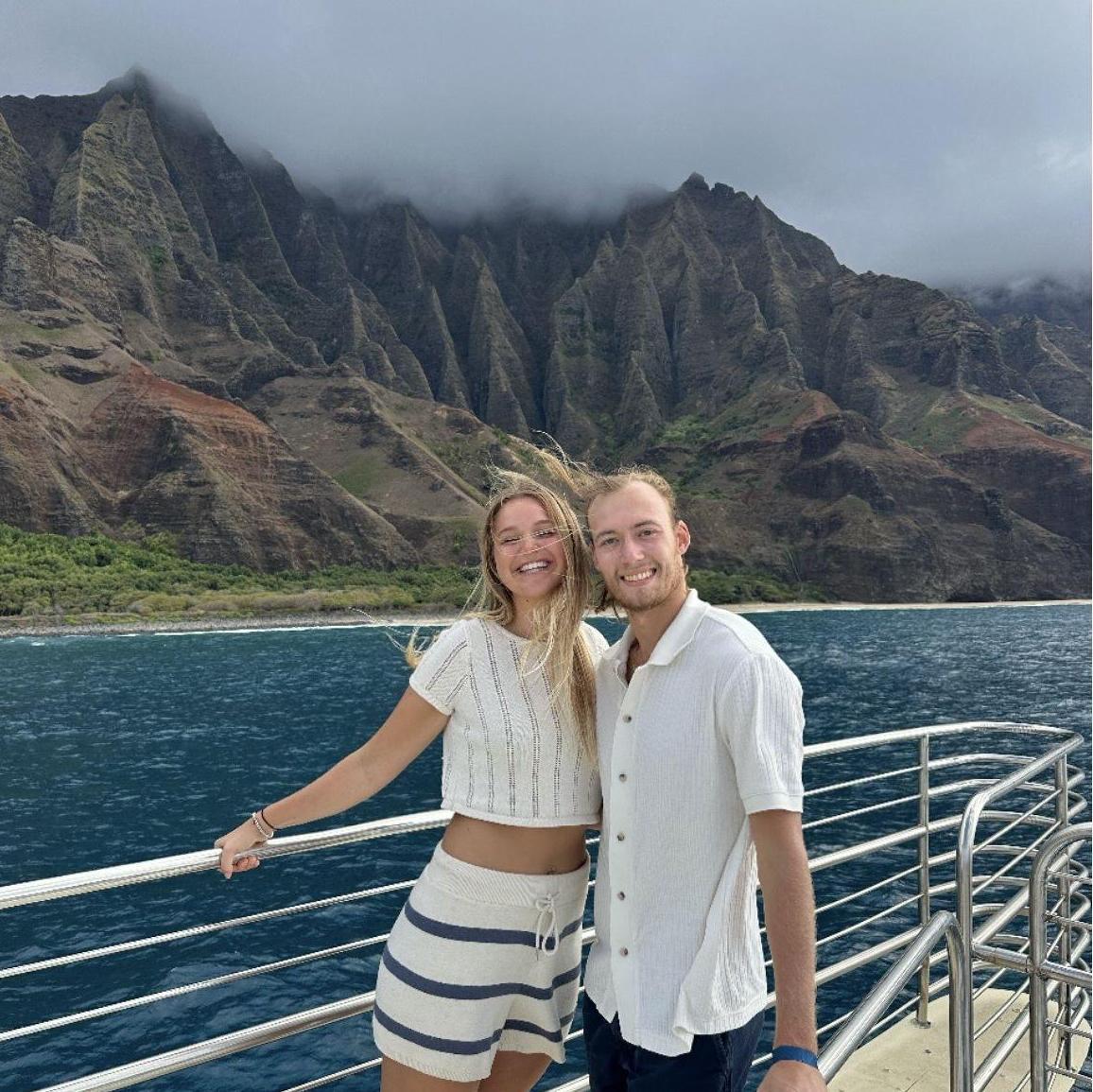 Us on the Napali Coast in Kauai!