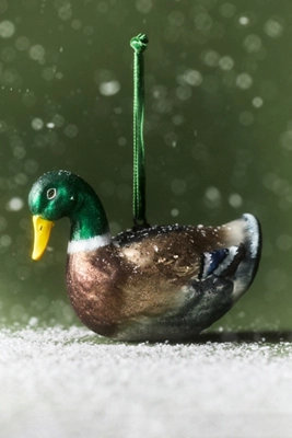 Mallard Duck Glass Ornament