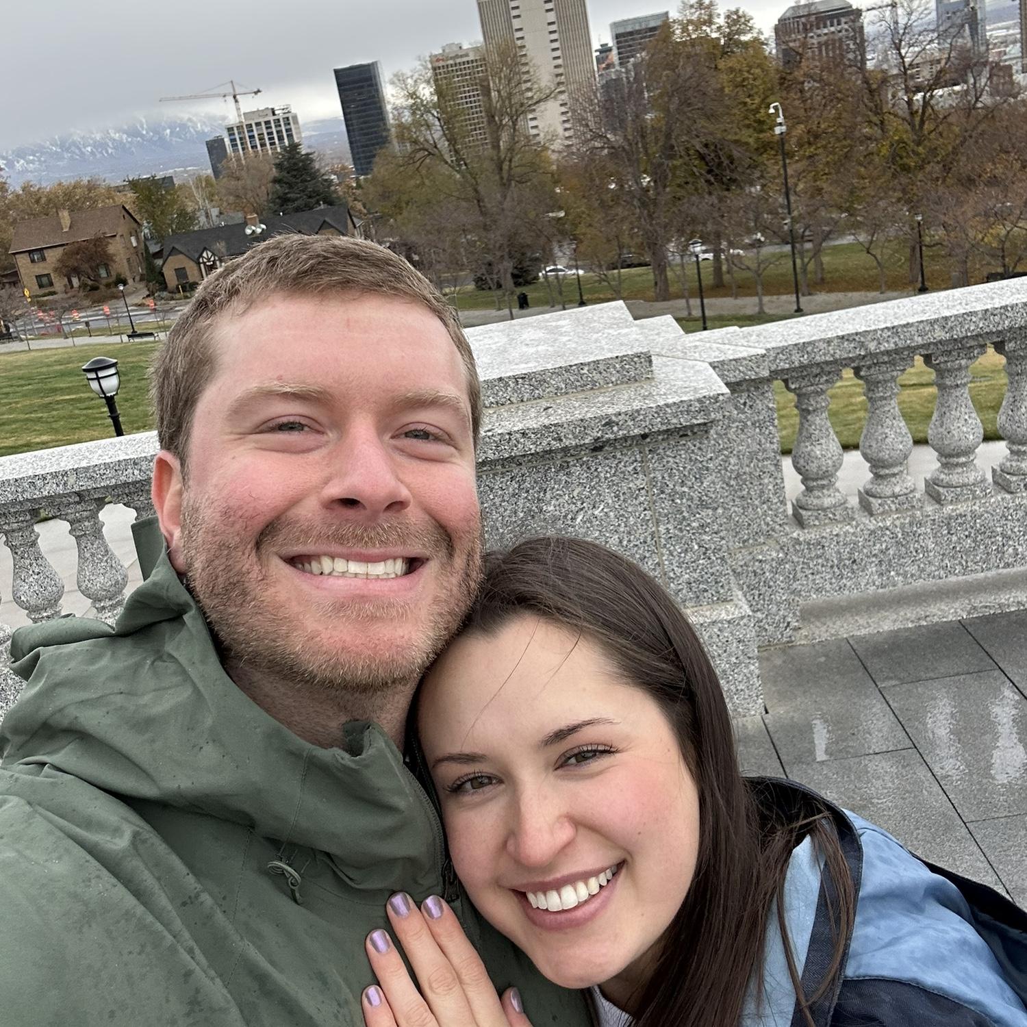 November 2024 - Christian proposes at the Utah State Capital!