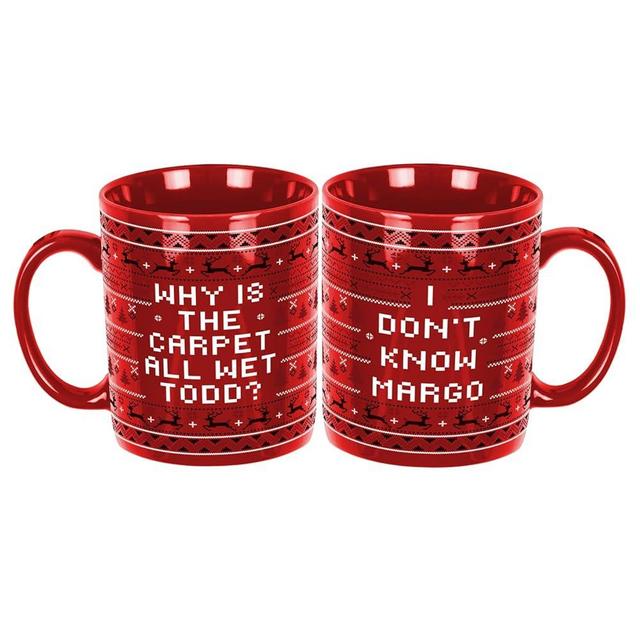 Arsemica Christmas Vacation Gifts, Funny Christmas Coffee Mug, 11oz Double-sided Christmas Vacation Drinking Cup, Novelty Holiday Party Cups for Table Decor, Xmas White Elephant Gag Gifts
