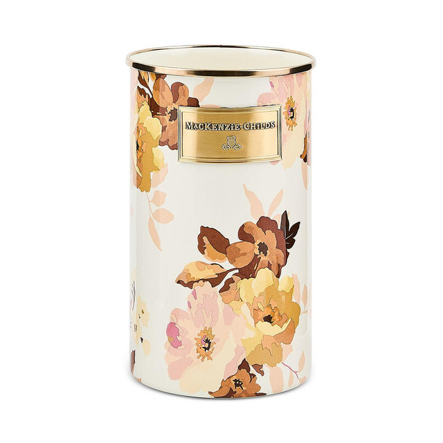 Mackenzie-Childs Wild Rose White Utensil Holder
