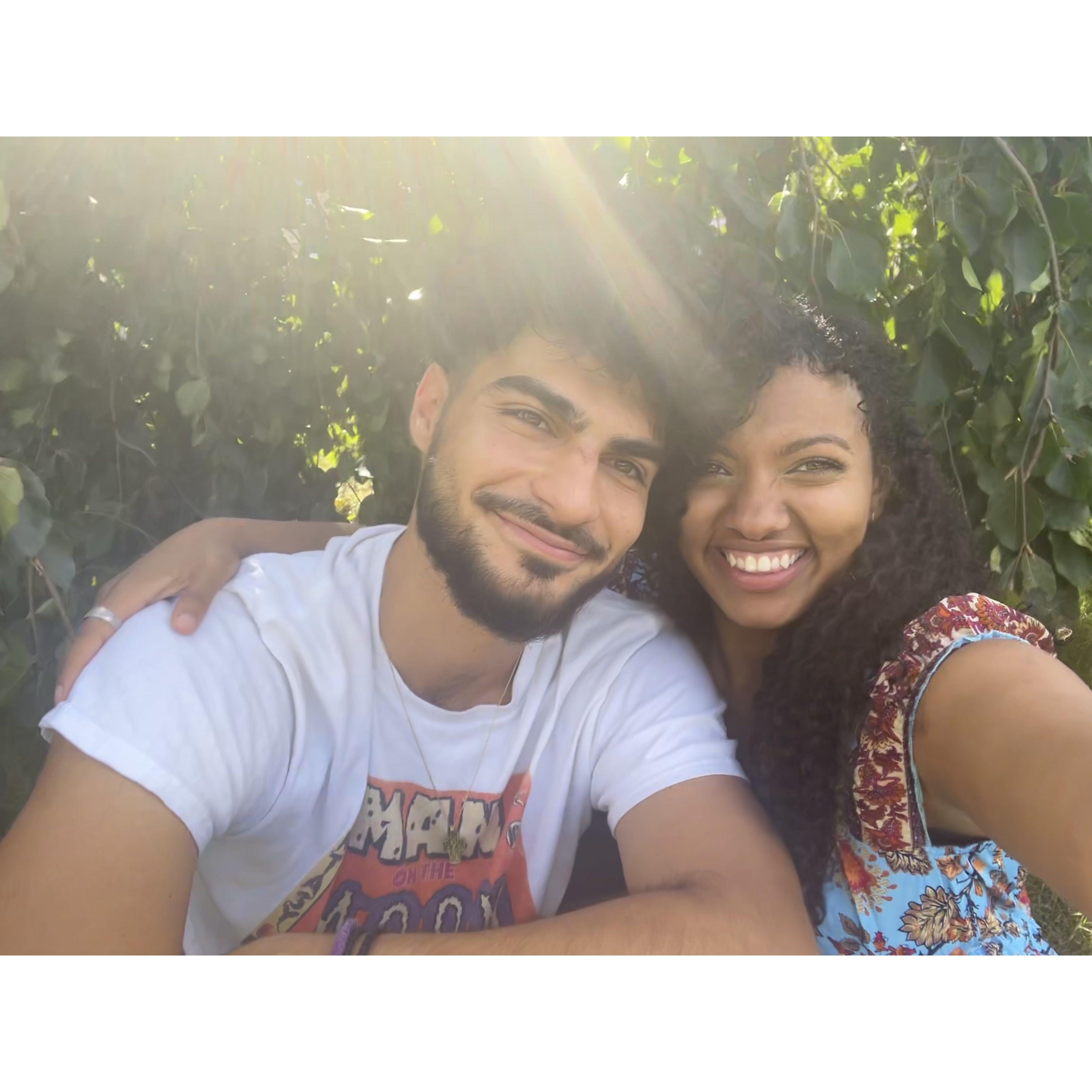 First few months of dating- so much time spent under trees just talking!