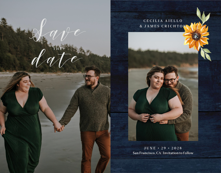 Sunnyridge Photo | Navy | Zola Save The Dates
