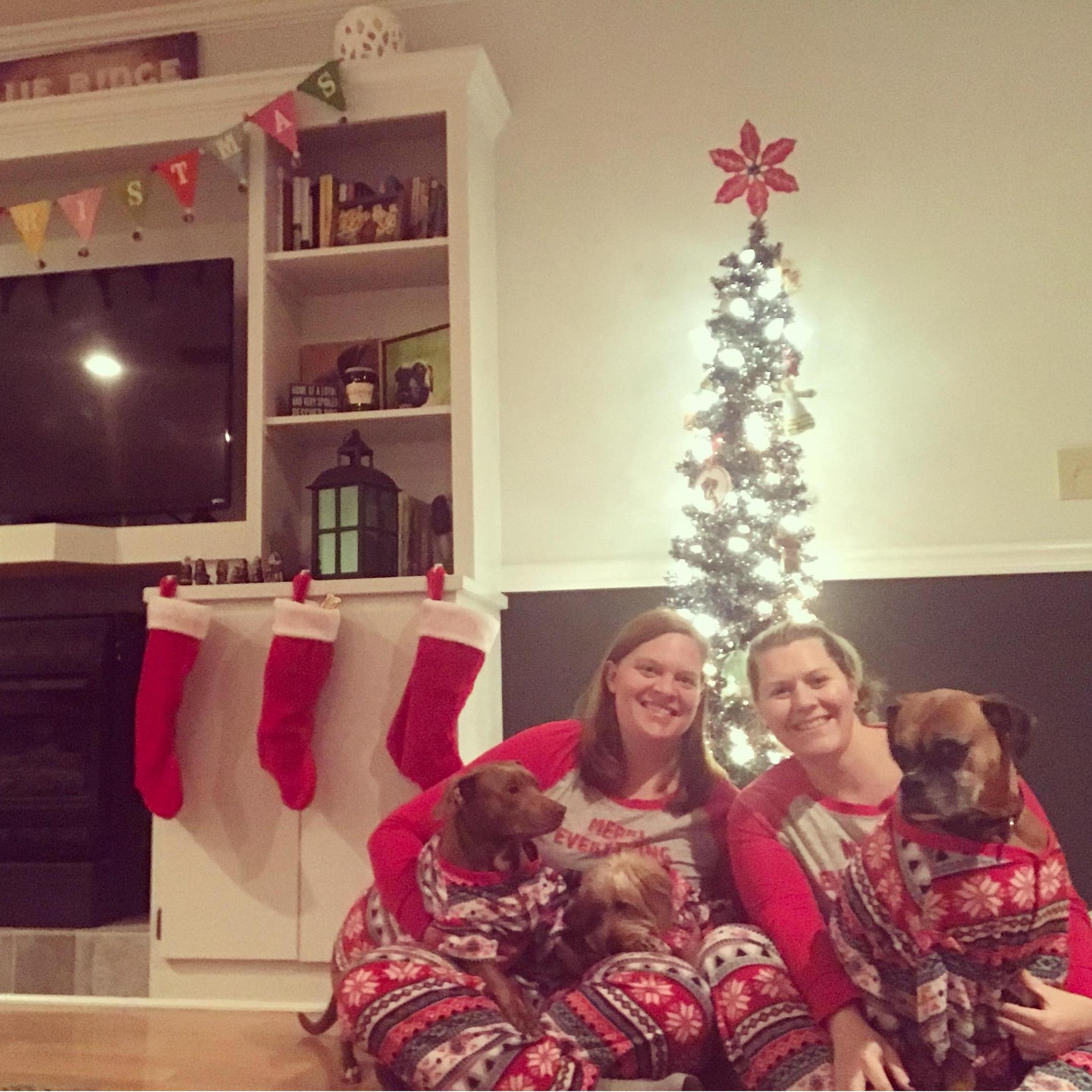 Our first Christmas fammy pajammy party 2018 in Blue Ridge