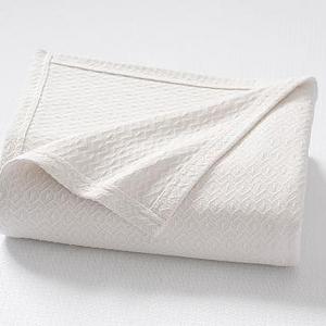 Diamond Organic Blanket- WHITE FULL/QUEEN