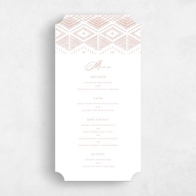 Brown Ticket Wedding Menu - Wellington