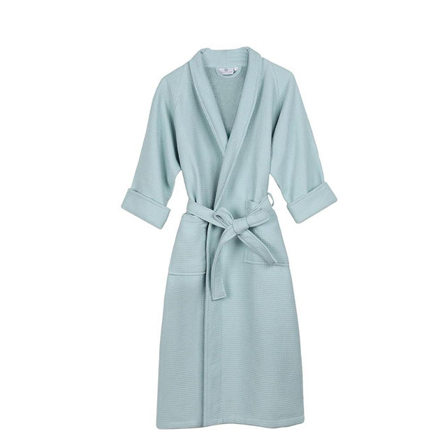 Superior Waffle Weave Cotton Unisex Bathrobe with Belt, Soft and Absorbent Robe for Men and Women Bath Essentials Robes