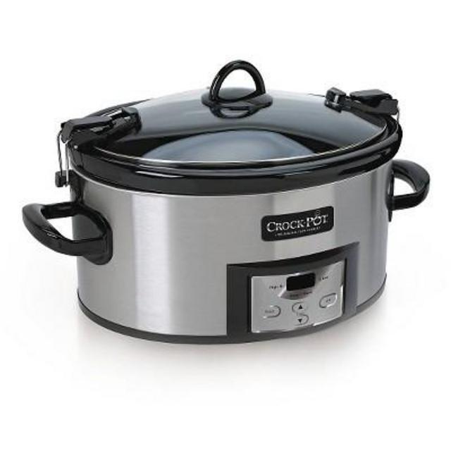 Crock-Pot 6qt Programmable Cook & Carry Slow Cooker - Silver SCCPVL610T