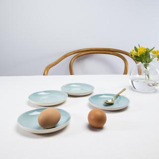 Shell Bisque Tidbit Plate, Set of 4