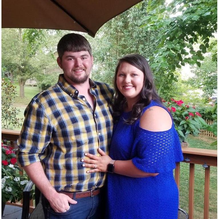 Rare photo of us together dressed up.