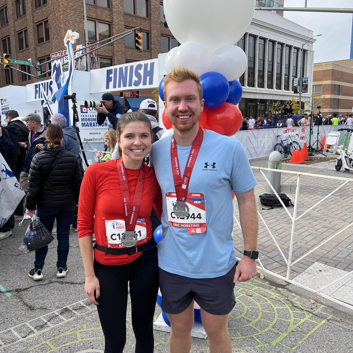 Convinced Eric to run a half marathon with me!
