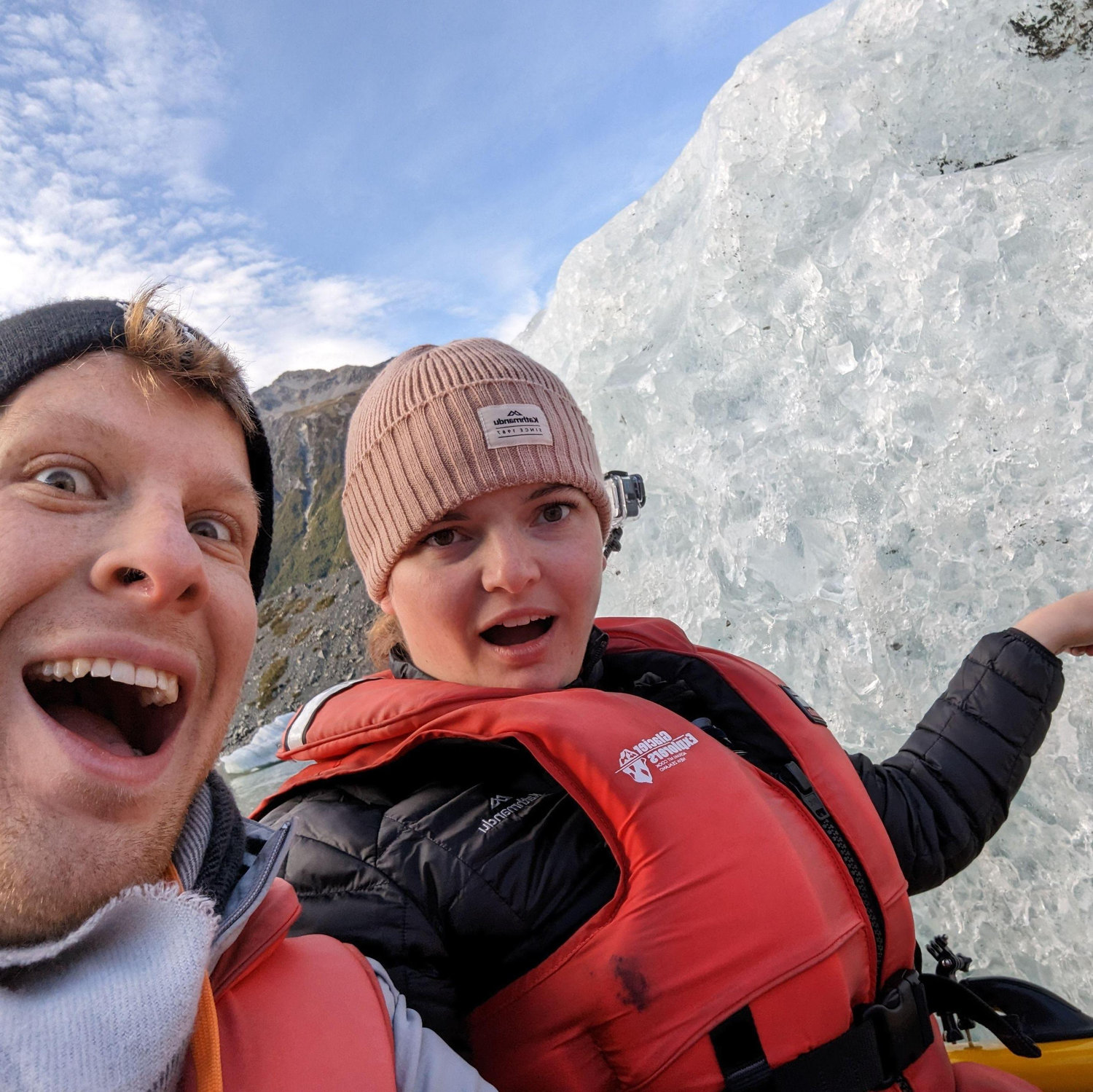 WE TOUCHED A GLACIER!! The Tasman glacier in Mount Cook National Park.