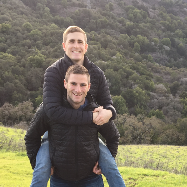 Hiking in the Santa Cruz Mountains after David's first Christmas with the Petkanics Gerstenschlager family