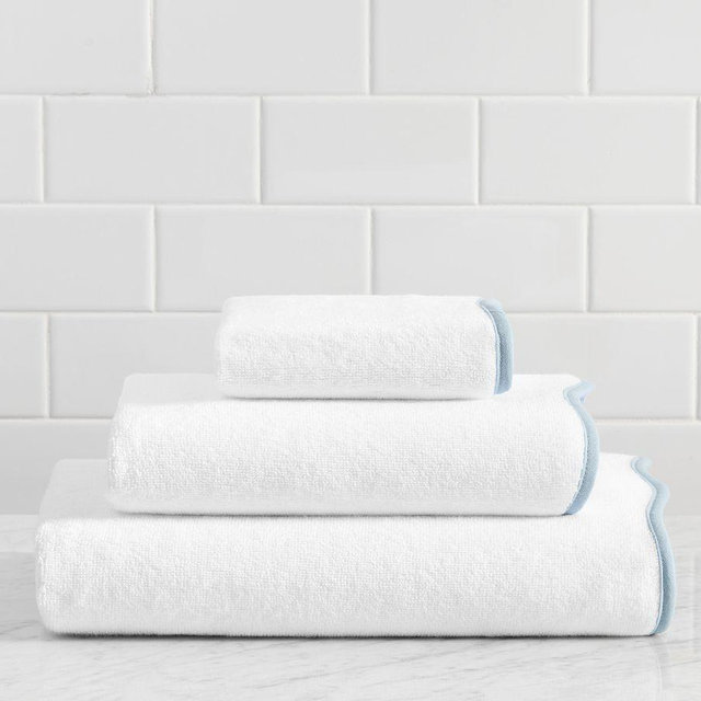 Scallop Hand Towel, Chambray