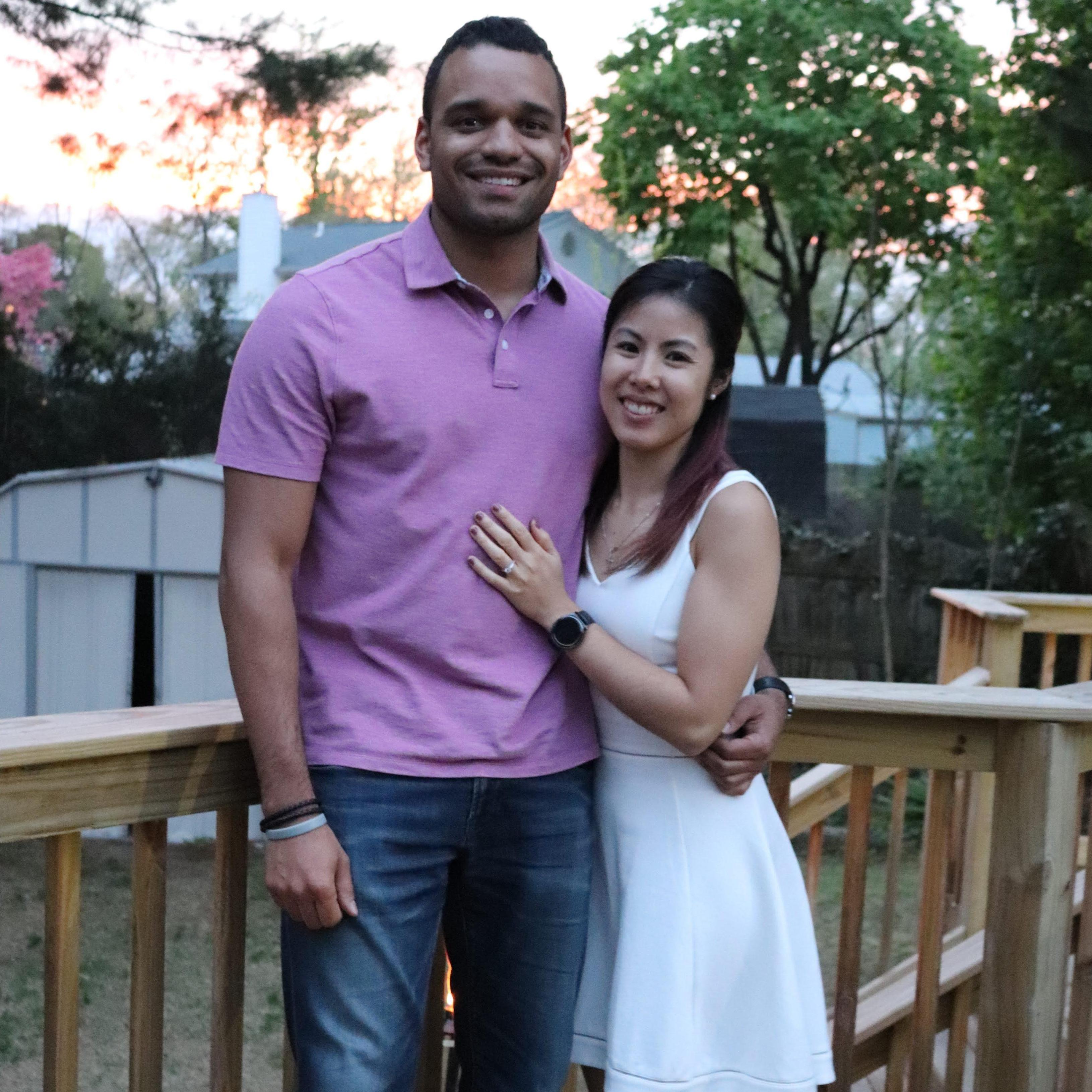 This photo was taken at our brother Cory's house the day after our engagement. (April 2019)