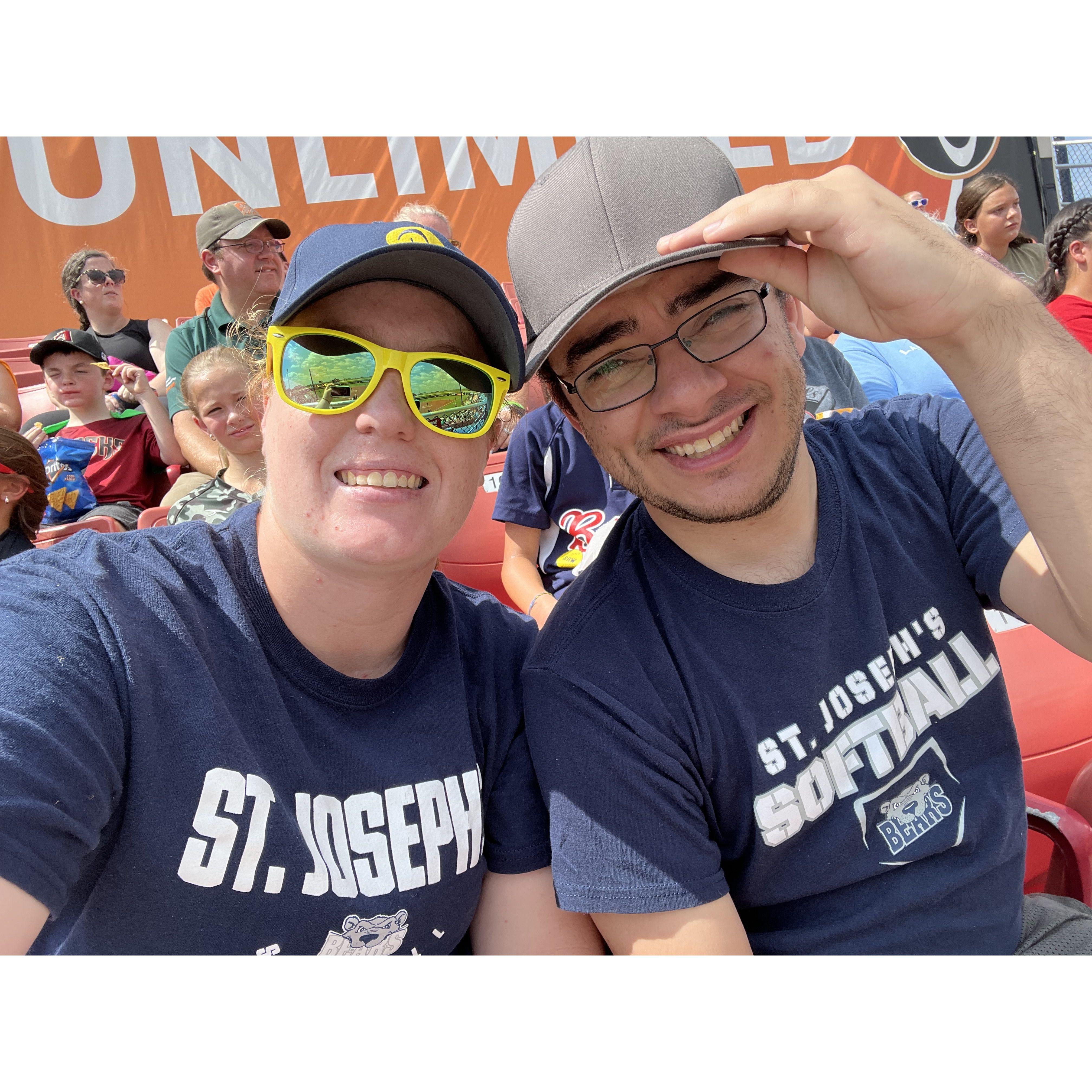 Ben's first professional softball game 2022