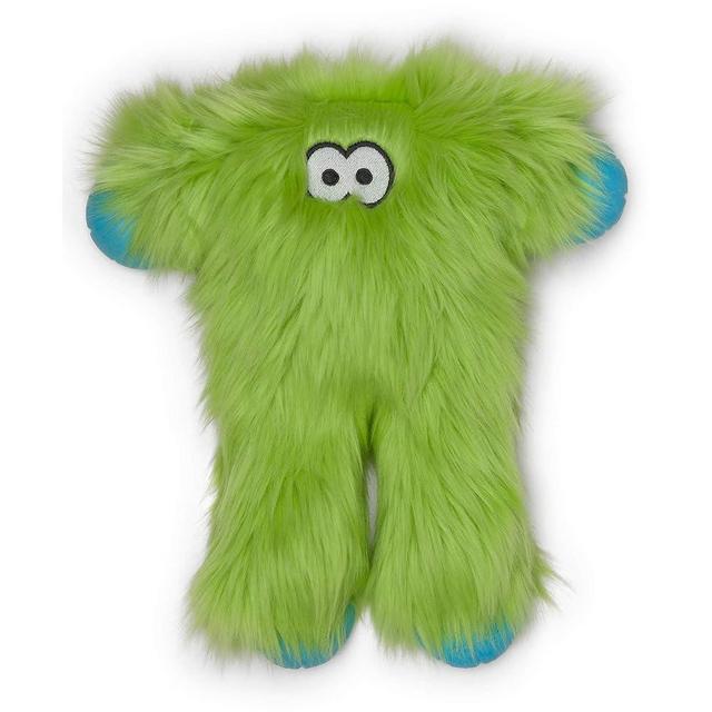 WEST PAW Rowdies Durable Plush Dog Toy with HardyTex and Zogoflex Chew Zones, PEET, Lime