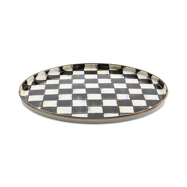 Mackenzie-Childs Enameled Steel Courtly Check Round Tray