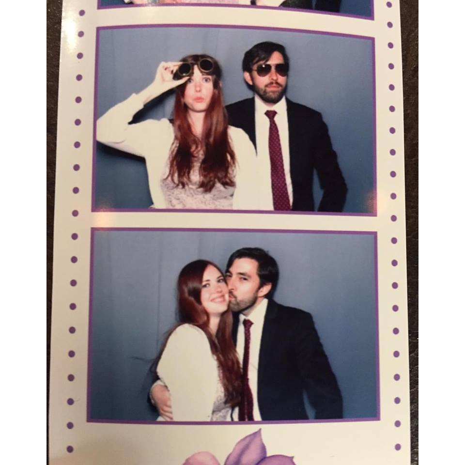 Having fun with the photo booth at Ashley and Stevens wedding!