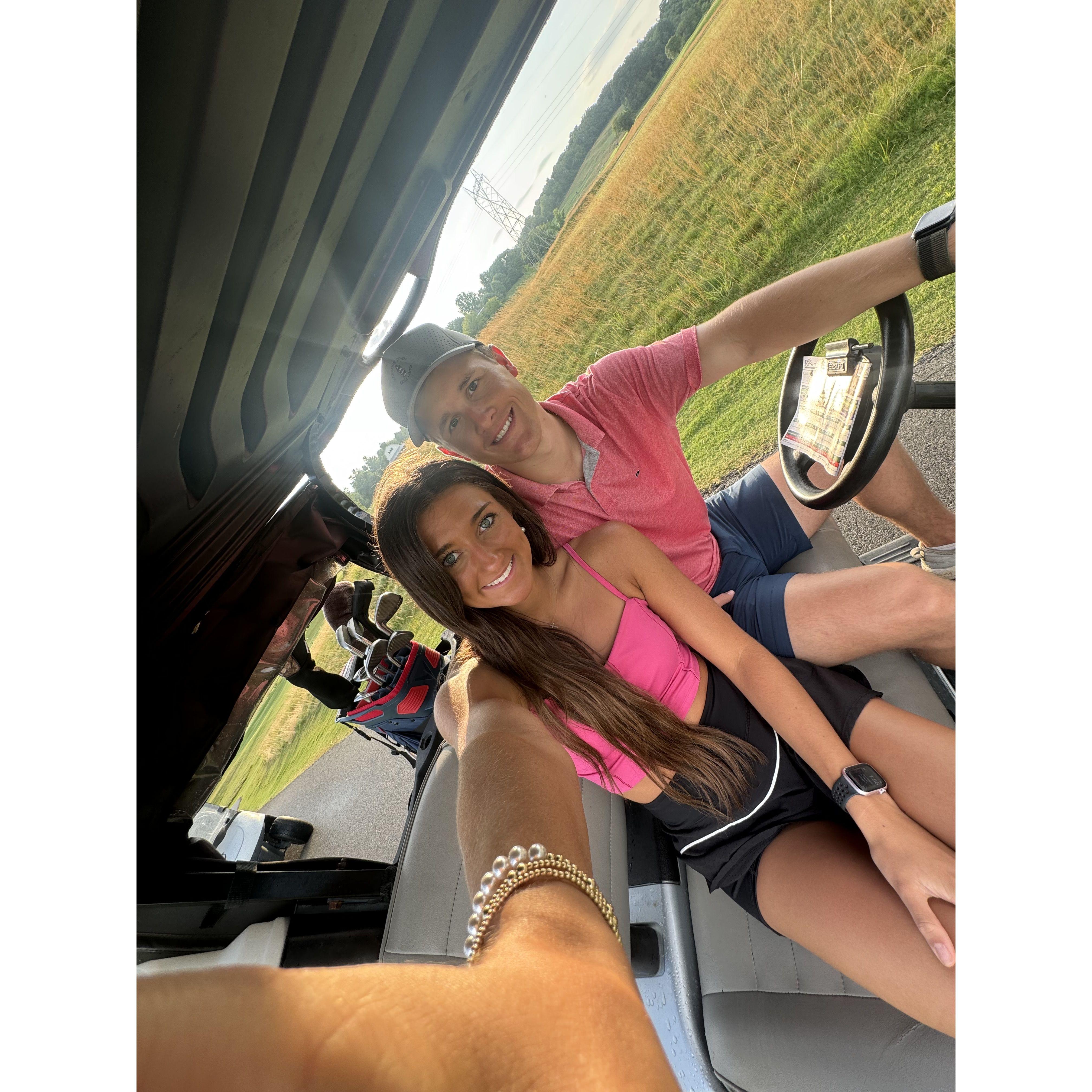 A day on the golf course.