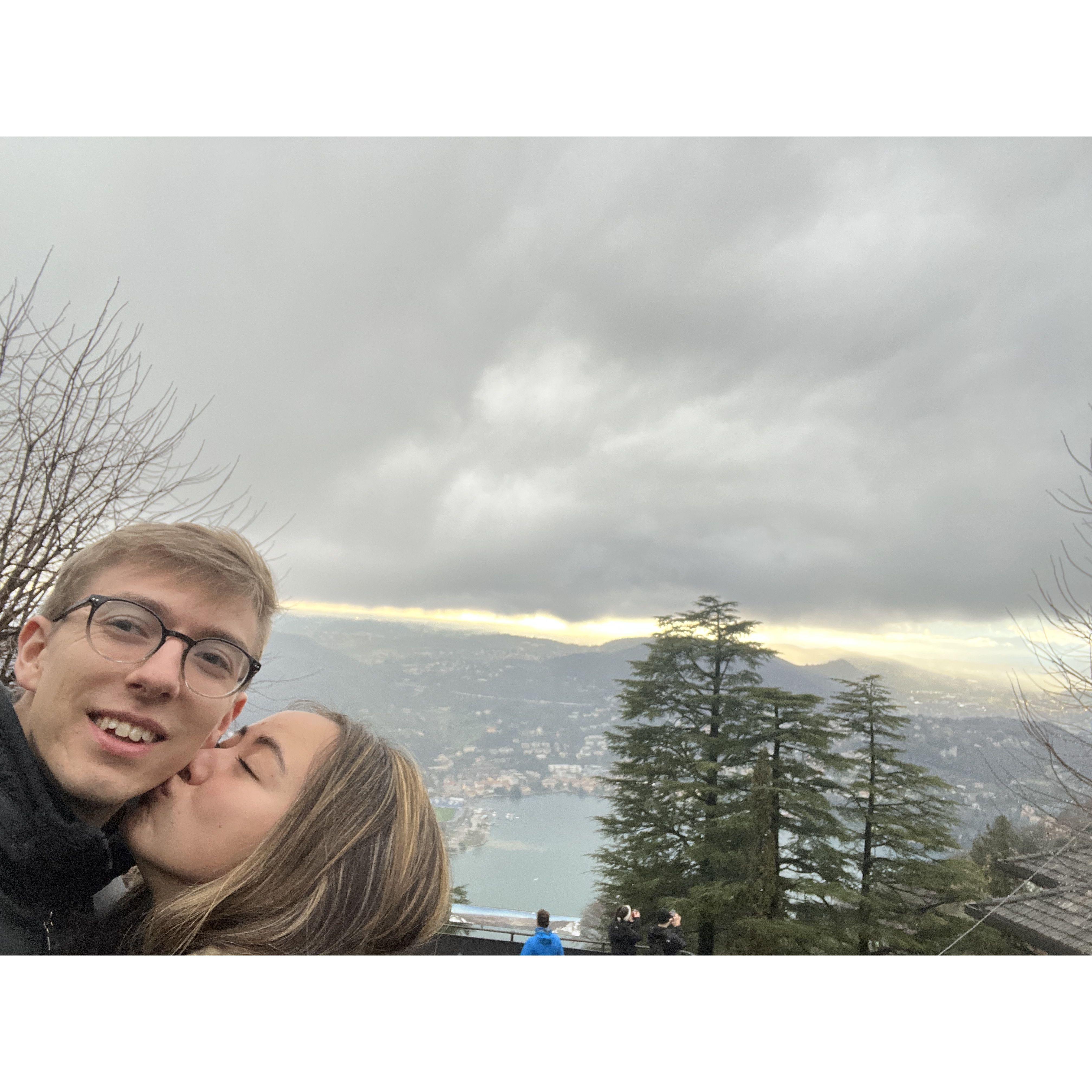 Hiking above the clouds in Como Lake Italy!