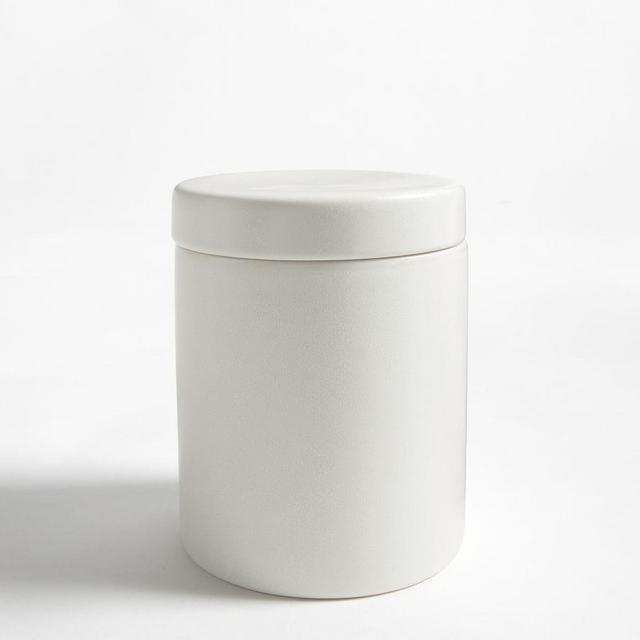Ivory Mason Glazed Stoneware Medium Canister
