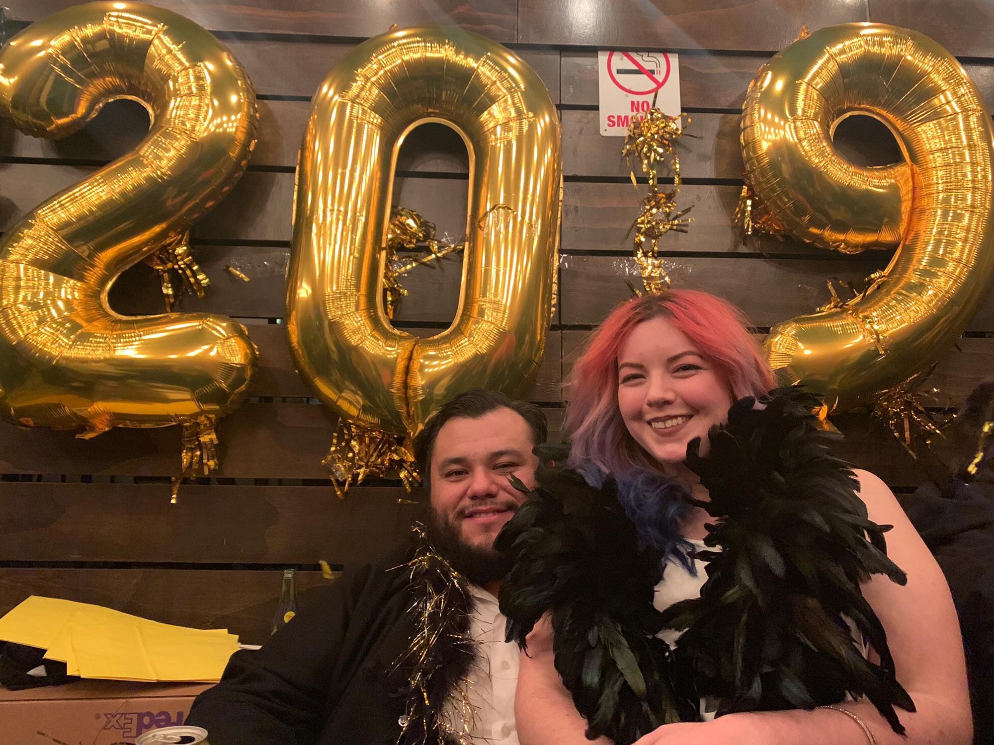 We’re lucky to mix work with pleasure. Celebrating after Mo’s NYE 2019 show at El Indio.