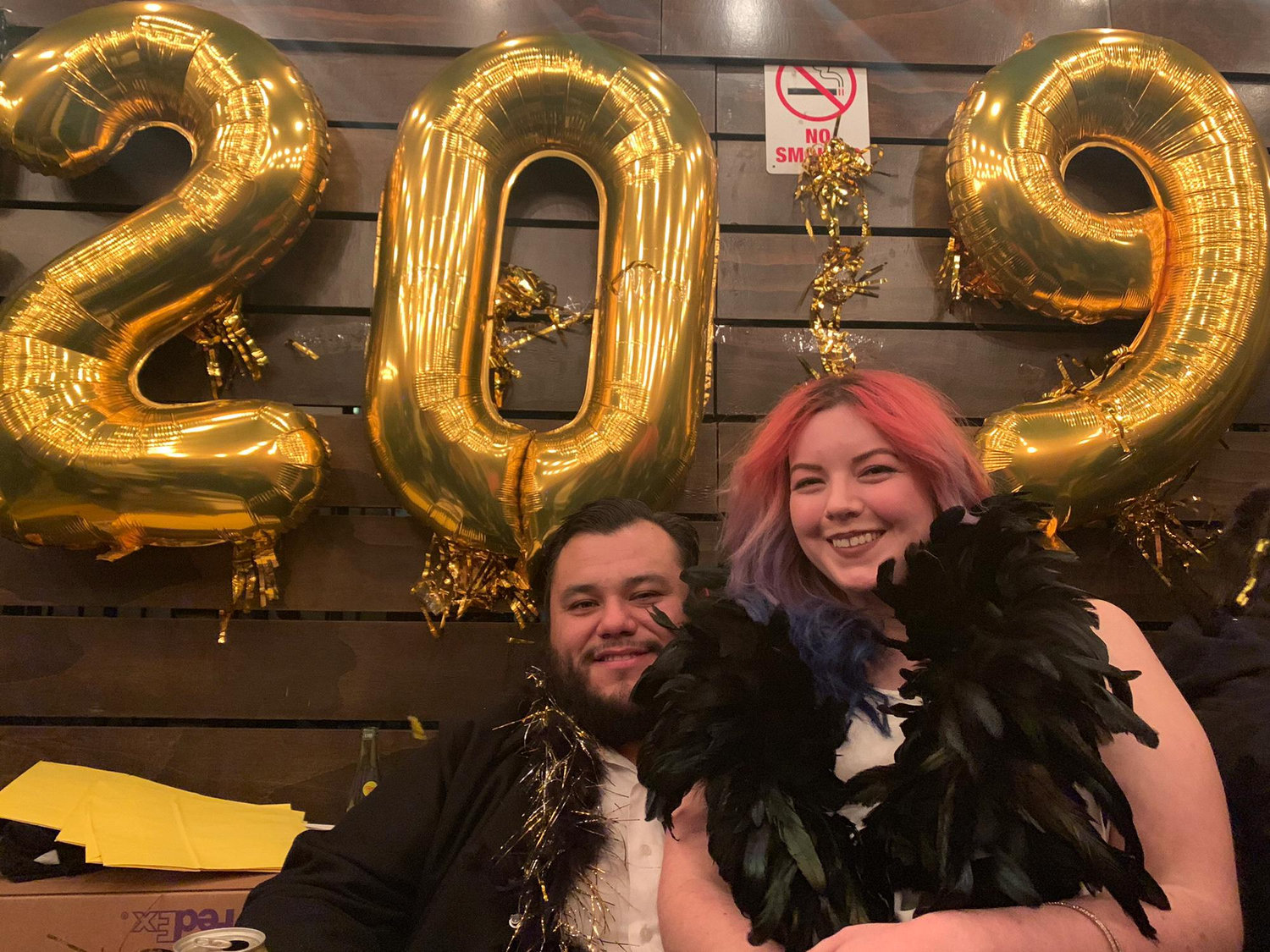 We’re lucky to mix work with pleasure. Celebrating after Mo’s NYE 2019 show at El Indio.