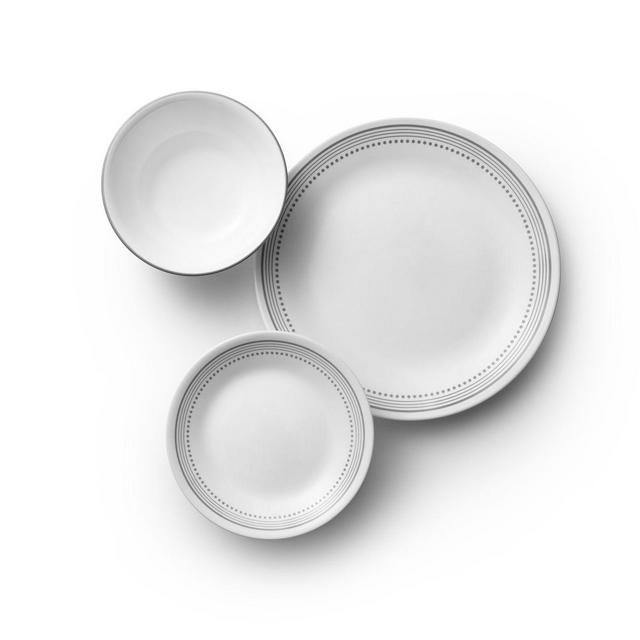 Corelle® Mystic Gray 18-piece Dinnerware Set, Service for 8