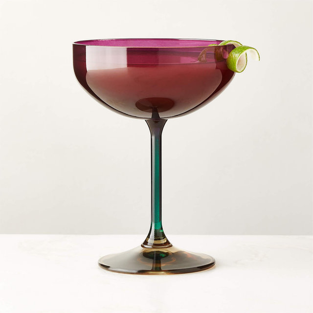 Marie Plum Coupe Cocktail Glass by Azeeza