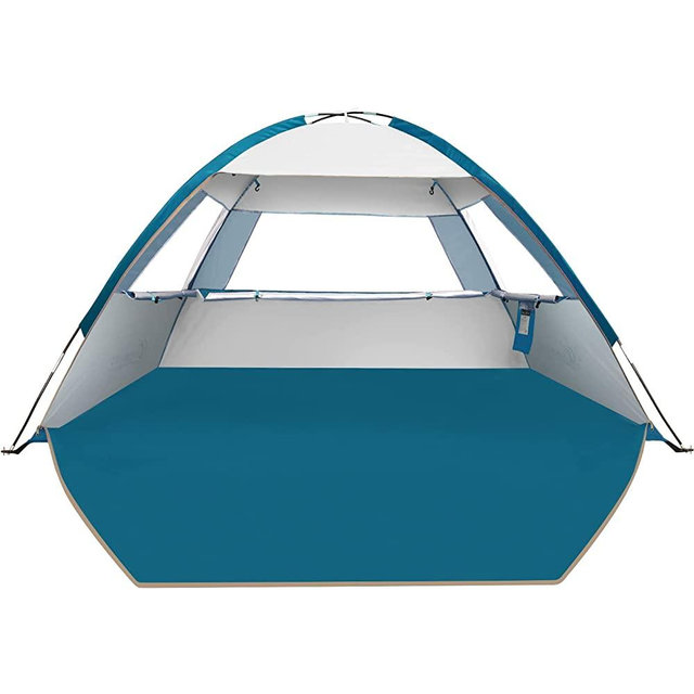 COMMOUDS Beach Tent Sun Shade for 3/4-5/6-8 Person, UPF 50+ Beach Sun Shelter Outdoor Canopy, Lightweight, Easy Set Up and Carry