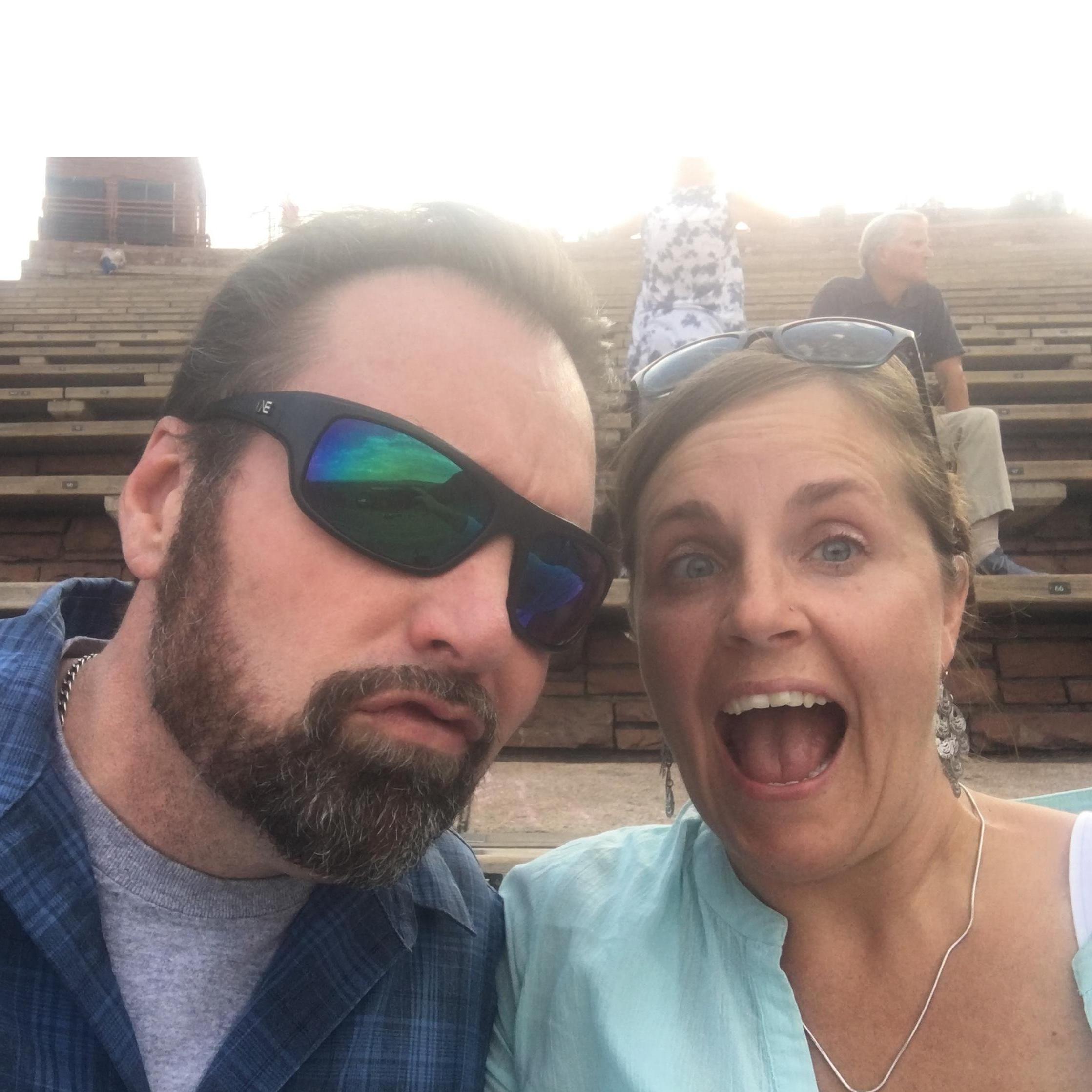 Our first concert. Birthday present from Michael to go see Lyle Lovett and Nitty Gritty Dirt Band at Red Rocks.