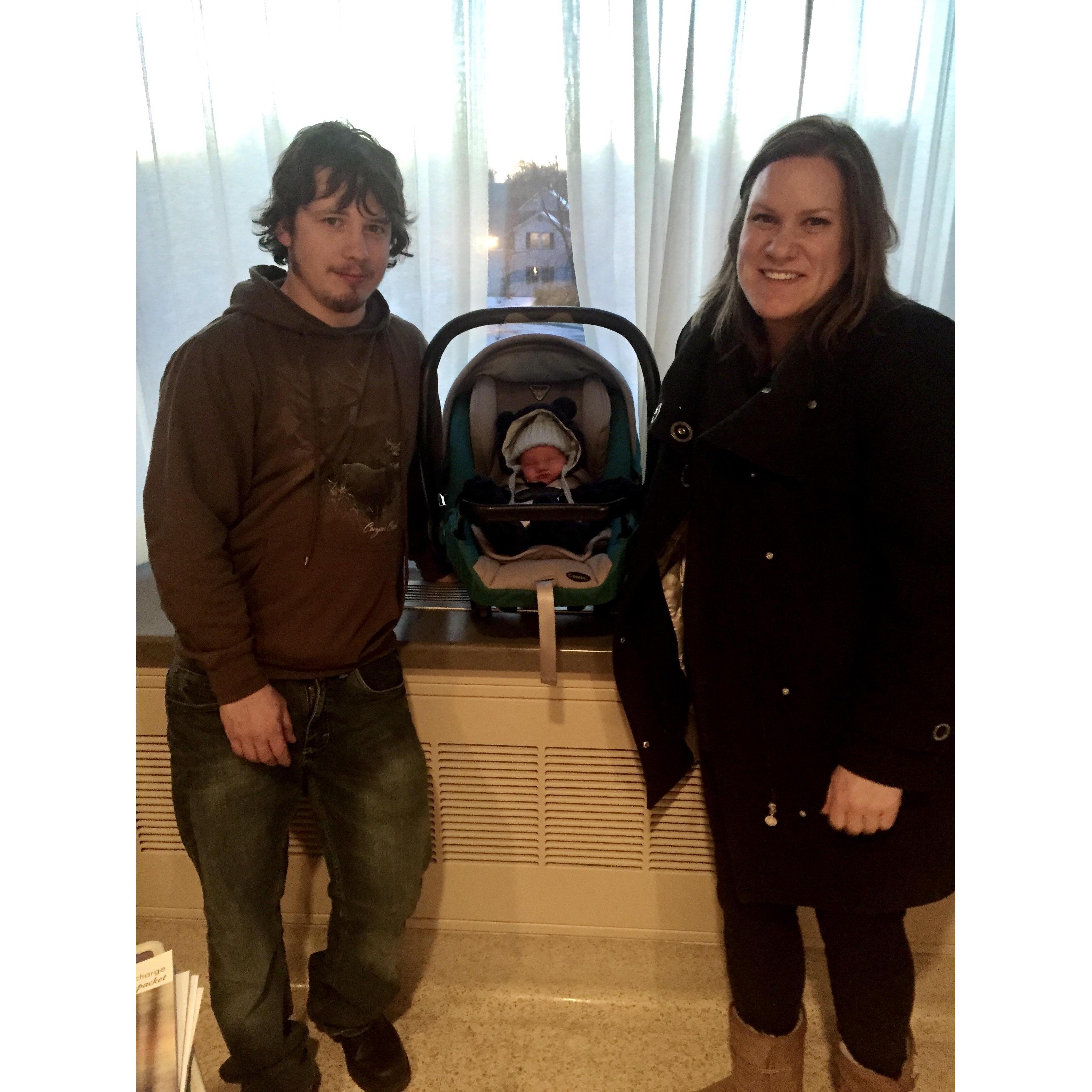 Leaving the hospital after Jace was born 3/2015!