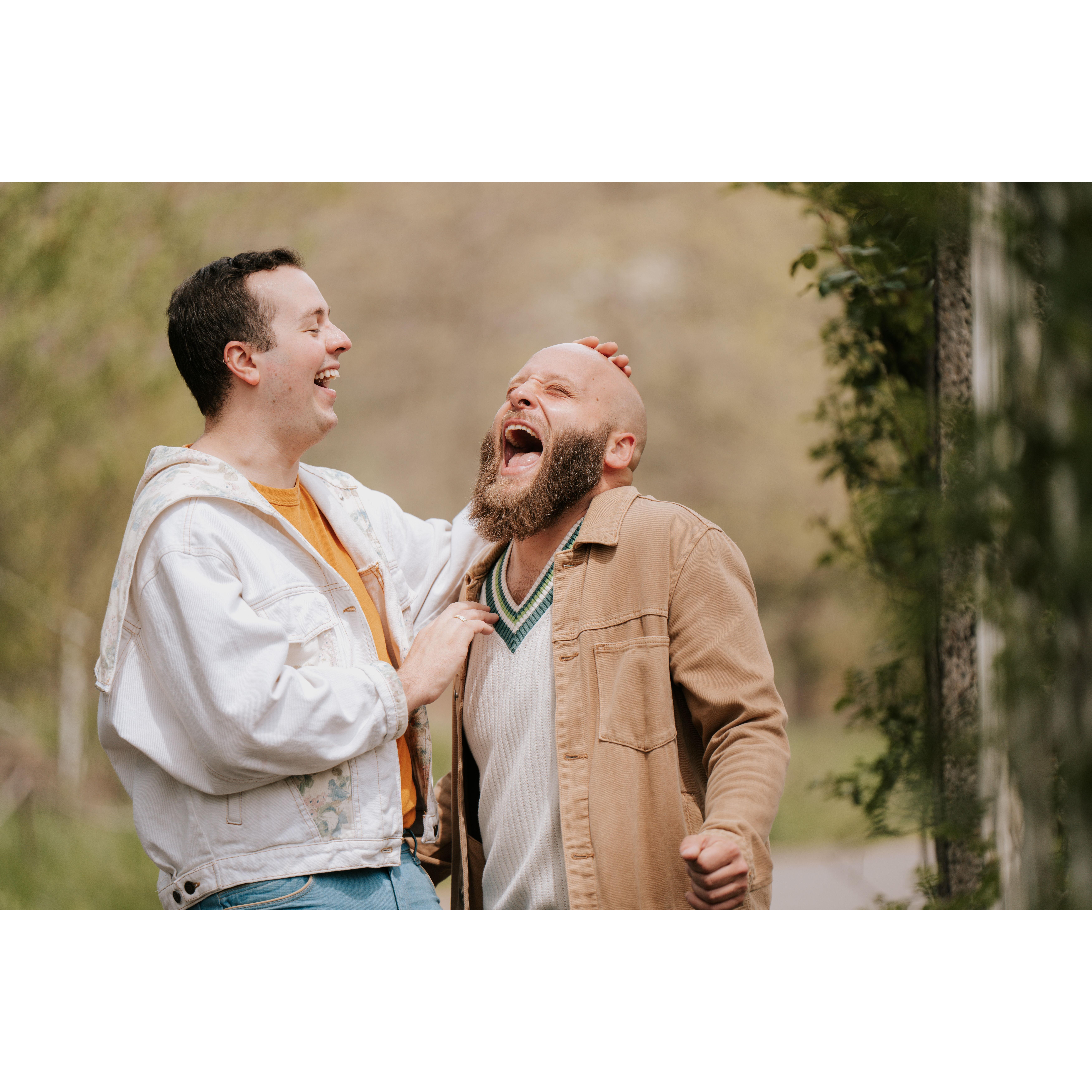 Rubbing your head will make for a great engagement photo, great idea Andrew!