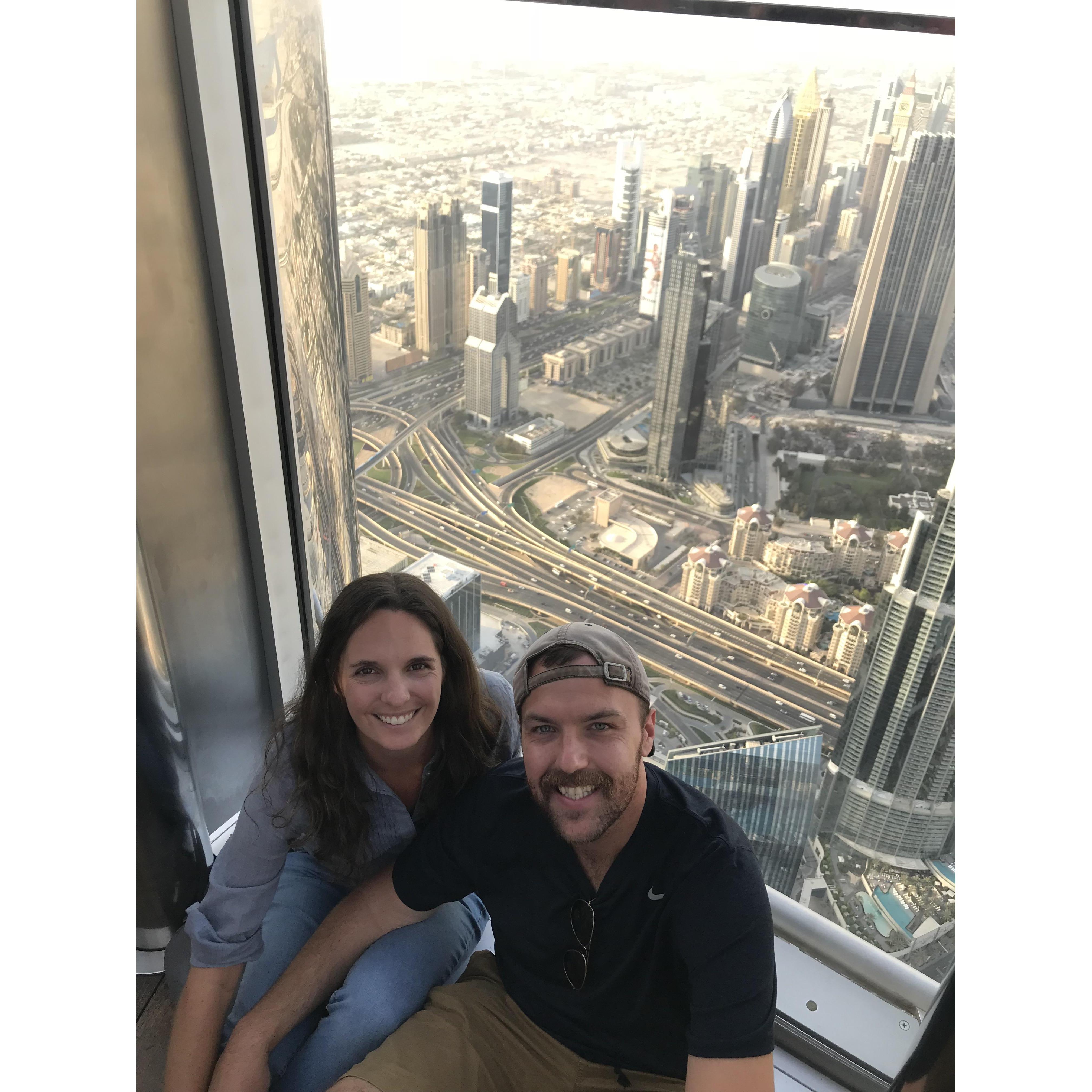 The top of the Burj Khalifa (world's tallest building), Dubai, UAE
