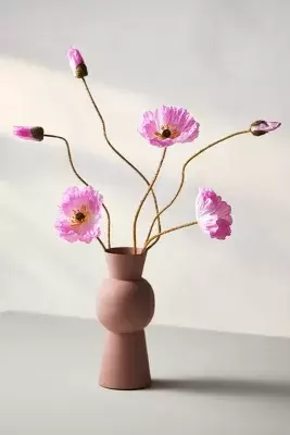 Faux Poppy Spray, 22"