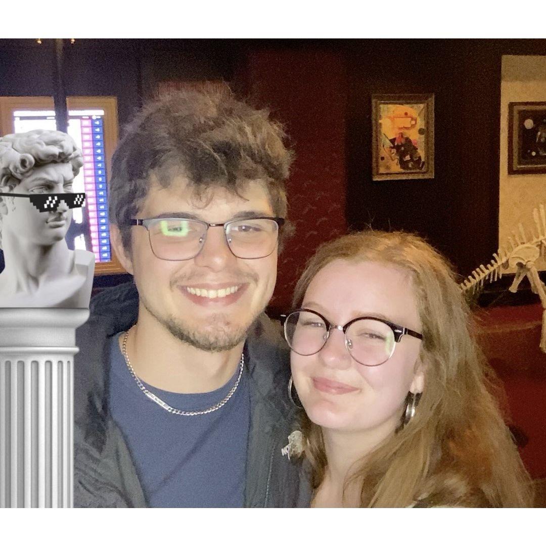 One of our first dates at Puttery in Charlotte, NC