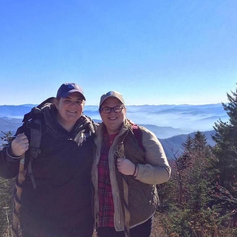Hiking at Clingman's Dome in Great Smoky Mountains NPS.
