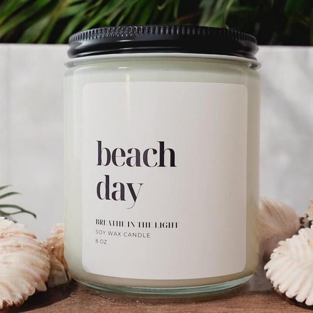 Beach Candle, Soy Wax Candle, Hand Poured Candle, Gifts for Her, Tropical Candle, Summer Scented Candle, Beach Scented Candle